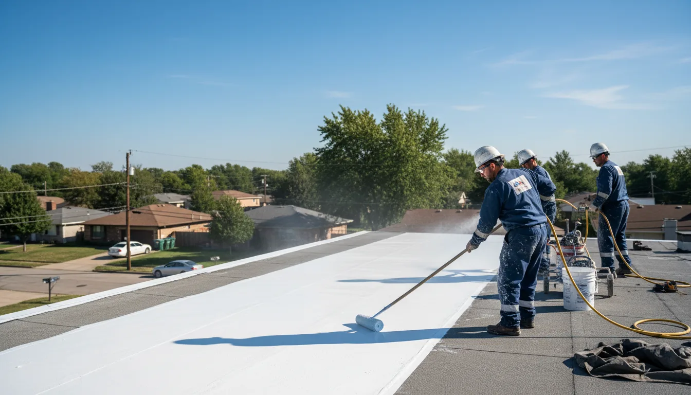 Commercial roof coating in Eden, TX near me